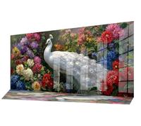 Peacock Diamond Painting Chinese Style Large Diamond Art for Adults 70x40cm, DIY Craft Kits for Beginners Crystal Embroidery Canvas Mosaic Paintings for Home Wall Decor, Hobbies for Women Gifts C-1176