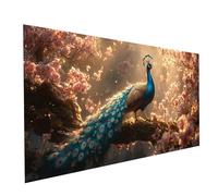 Peacock Diamond Painting kit with Diamond Art Accessories, DIY Square Rhinestones Mosaic Crystal Art Paint by Numbers, Canvas Painting for Wall Artwork Living Room Decor 40 x 20in Animal Model-14348