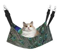 Peacock Displaying Feathers Open Wings,Cat Hanging Hammock Soft Double Sided Hanging Bed for Small Dogs Pet,L