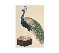 Peacock Eating Sushi Kitchen Poster Canvas Poster Bedroom Decor Landscape Office Room Decor Gift 12x18inch(30x45cm)