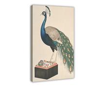 Peacock Eating Sushi Kitchen Poster Canvas Poster Bedroom Decor Landscape Office Room Decor Gift 24x36inch(60x90cm)