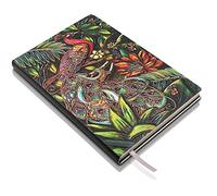 Peacock Embossed Leather Journal Notebook - 3D Handmade Vintage Peacock Journals Travel Diary with Lined Paper Antique leather sketchbook Writing Journals Gift for Women & Men (A5, Multicolor)