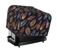 Peacock Feather 4-Slice Toaster Cover â€“ Premium Oxford Cloth Dust Cover With Full-Print Design, Splash-Resistant & Pet-Safe For Toasters, Air Fryers, And Small Kitchen Appliances