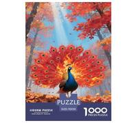 Peacock Feather Art for Adults Fun Jigsaw Puzzles 1000 Pieces Animal Education Game Home Decoration Intellectual Game Stress Relief Toy Challenge Educational 70x50cm/1000pcs