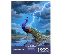 Peacock Feather Art Jigsaw Puzzles 1000 Pieces Animal for Adults Fun Education Game Stress Relief Toy Intellectual Game Decoration Relaxation And Intelligence 70x50cm/1000pcs