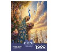 Peacock Feather Art Jigsaw Puzzles Adults Fun 1000 Piece Animal Toy Intellectual Game Education Game Stress Relief Home Decoration Relaxation And Intelligence 70x50cm/1000pcs