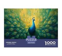 Peacock Feather Art Jigsaw Puzzles for Adults Fun 1000 Piece Animal Home Decoration Stress Relief Education Game Intellectual Game Challenge Educational 70x50cm/1000pcs