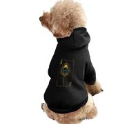 Peacock Feather Card Printed Dog Hoodie Breathable Soft Cat Sweatshirt for Small Medium Large L