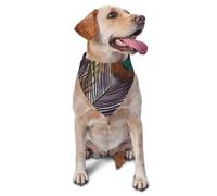 Peacock Feather Dog Bandana Pet Scarf Accessories for Small Medium Dogs Cats Photo Prop, Triangle Pet Bandanas Adjustable Puppy Bib Washable Dog Kerchief Puppy Neckerchief