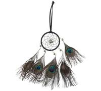 Peacock Feather Dream Catcher Bohemian Art Handmade Wall Decoration for Bedroom, Bathroom, Dormitory 12 In