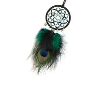 Peacock Feather Dream Catchers Wall Art Star Pendant Hand Woven Beaded Wind Chime Hanging Ornament Car Decoration