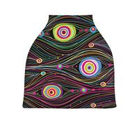 Peacock Feather Eye Stretchy Baby Car Seat Cover,Canopy Nursing Covers,Soft Breathable Windproof Scarf Changepad for Winter Infant Breastfeeding Boys