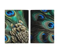 Peacock Feather Leather Passport Holder Handmade Passport Cover with Card And Ticket Slot Easy Access Passport Case Passport Wallet Passport Holder for Women And Men, style, 20.3x13.8cm