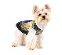 Peacock Feather Mandala Small Cotton Dog Vest for Small Dogs - Breathable Pet T Shirt with Unique Print - Summer Puppy Clothes for Cats