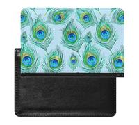 Peacock Feather Passport Holder Cover Wallet Slim Passport Protector Card Holder Travel Accessories
