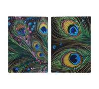 Peacock Feather Passport Holder, ID Card Protector Case Passport Holder with Slot Passports Travel Wallet Document Cover for Women And Men