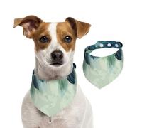Peacock Feather Pattern,Dog Bandanas Cotton Pet Scarf Adjustable Bibs for Pet,L