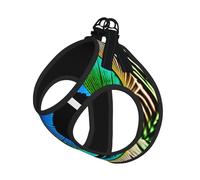 Peacock Feather Print Dog Harness,Pet Leash Vest For Small To Medium Dogs,Perfect For Outdoor Adventures