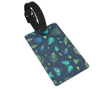 Peacock Feather Print Luggage Tag for Suitcases Cute Waterproof and Reusable Travel Bag Backpack Tags Gifts