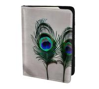 Peacock Feather print Passport Cover, Passport Holder Cover Wallet Passport Wallet Case for Cards and Documents
