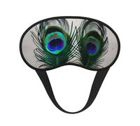 Peacock Feather Print Sleep for Adults Comfortable Eye Mask for Travel Camping Light Blocking Nap Cover