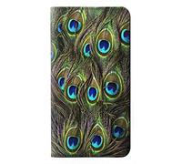 Peacock Feather PU Leather Flip Case Cover For Motorola Moto E6 Plus, Moto E6s