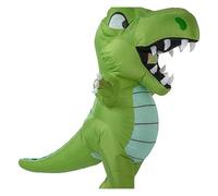 Peacock Feather Skirt Carnival Inflatable Dinosaur Costume,Blow Up Suit,for Party,Halloween,Adult Size(Green,One Size)