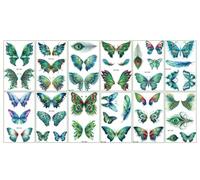 Peacock Feather Tattoo Stickers To Cover Scars, Stage Makeup Face Stickers, Butterfly Eye Corner Stickers, Children'S Tattoo Stickers120*76mm