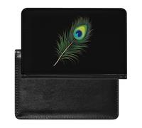 Peacock Feather Travel Passport Covers Unisex Wallet Holder Slim RFID Blocking Card Case Protector Essentials