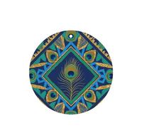 Peacock feathers Car Air Freshener - Hanging Car Fragrance Diffuser with Durable Scent for Cars, Homes & More, 4-piece set