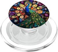 Peacock Feathers Display Art PopSockets PopGrip for MagSafe
