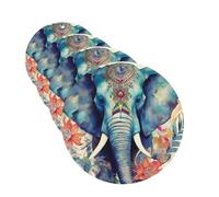 Peacock Feathers Elephant Car Air Freshener Cards Set of 4 Pieces Long Lasting Hanging Scented Cards Auto Aromatherapy Tablets Personalized Car Fresheners Gifts for Men Women - Lavender Scent