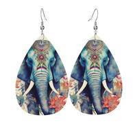 Peacock Feathers Elephant Earrings Lightweight Pendant Fashion Dangle Earrings For Women Daily