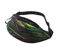 Peacock Feathers Fanny Pack for Men Women Fashion Running Waist Packs Waterproof Crossbody Bags Everywhere Belt Bag with Adjustable Strap Sports Hip Pack for Travel Wallet