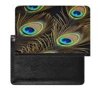 Peacock Feathers Passport Holder for Travel PU Leather Passport Covers Case Card Slot Ultra Slim Passports Wallet