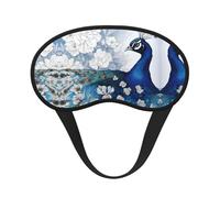 Peacock Floral Print Sleep Eye Mask Light Blocking Soft and Comfortable Night Eye Blinder for Women Men for Sleeping Travel Night Shift