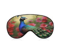 Peacock Flowers Eye Mask, Side Sleeping Mask Light Blindfold Sleeping Mask Nose Pad and Elastic Band for Children Women and Men