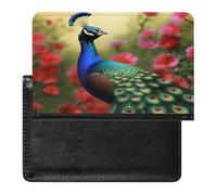Peacock Flowers Passport Cover Protector Rfid Blocking Passport Holder Id Card Holder Secure Travel Wallet Organizer for Passport Tickets Credit Cards, style, One Size