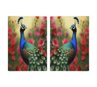 Peacock Flowers Passport Holder Fashion Passport Cover Passport Protector Travel Document Organizer ID Card Protector Exquisite Passport Wallet Cover Credit Card Holder