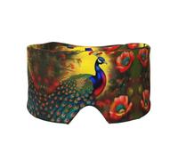 Peacock Flowers Printed Sleep Eye and Ear Masks (26.8Ã-4.3 inches) Suitable for Travel, Yoga, Deep Rest Indoor and Outdoor