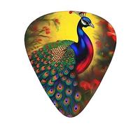 Peacock flowers the 12-piece guitar picks include three picks: thin, medium and heavy. suitable for electric, acoustic and bass guitars of all strengths