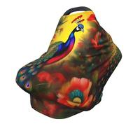 Peacock flowers Versatile full-print Stroller Chair Cover/Nursing Cover, specially designed for your baby