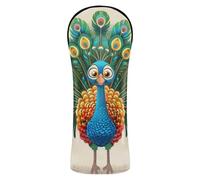 Peacock Forehead Golf Club Head Cover Headcovers with Number Tags for Driver & Fairway Woods