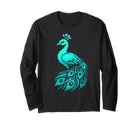 Peacock Graffiti Urban Art Design Long Sleeve T-Shirt