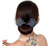 Peacock Hair Curler Hairpin,Lazy Hair Curler,Ladies Hair Bun Shaper,Elegant Twist Hairpin,Hair Bun Maker Twister for Long Thick Hair (A2)