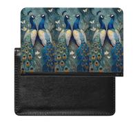 Peacock Heaven Passport Holder Cover Wallet with ID Card Slot Slim Travel RFID Blocking Case Protector Essentials for Women Men