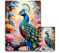 Peacock Ice Cold Jigsaw Puzzles for Adults 1000 Piece Wooden Jigsaw Puzzles BrainChallenging DIY Decorative Game Family Interactive Toy 1000 PCS(75x50cm)