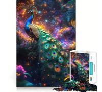 Peacock in A Dreamy Forest Jigsaw Puzzles for Adults 1000 Mind Exercise Toy Relax Time Design Assembly (38x52cm)
