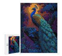 Peacock in Enchanted Forest -1 Puzzle 1000 Teile Schwer Puzzle Spielzeug Lernspiel Impossible Herausforderungsspielzeug Für Erwachsene Kinder 500 PCS
