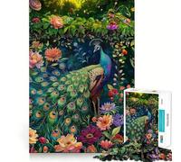 Peacock in The Garden Jigsaw for Teenagers 1000 Pieces Memory Boost Relaxing Fun Pattern Assembly (50x75cm)